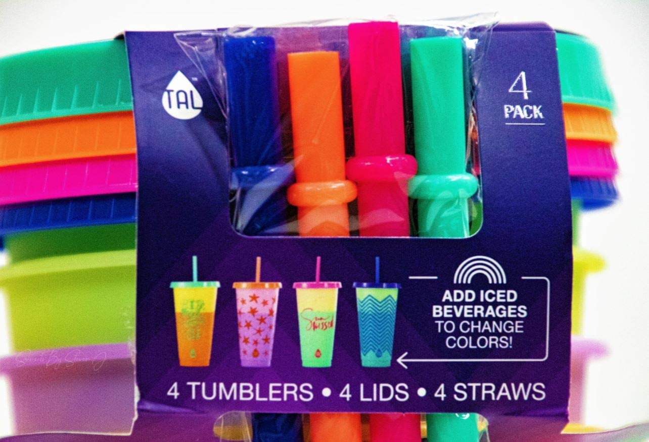  TAL Color Changing Tumbler & Straw Set. 24 oz.- 4